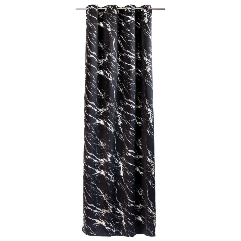 Zasłona z kółkami ENDLESS CHIC 140x270 czarny/sre